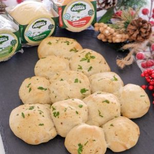 Árvore de Natal recheada com queijo